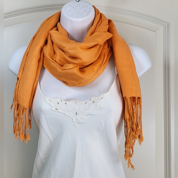 Orange Sherbert Lightweight Scarf - 73" x 22" - Picture 3 of 9